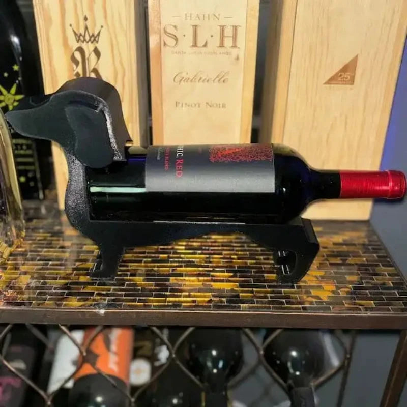 Suporte para Vinho Cachorro Salsicha