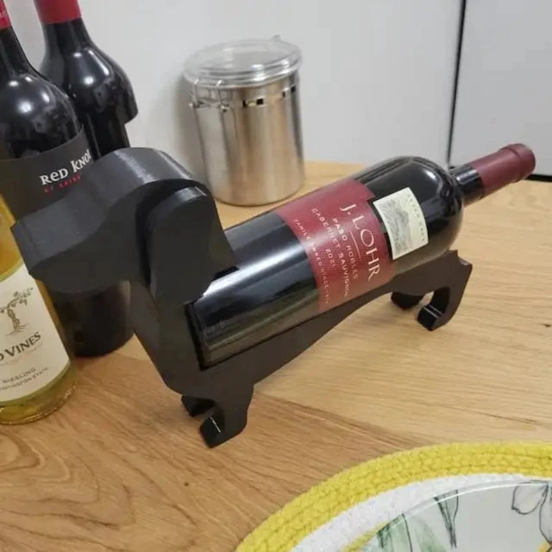 Suporte para Vinho Cachorro Salsicha