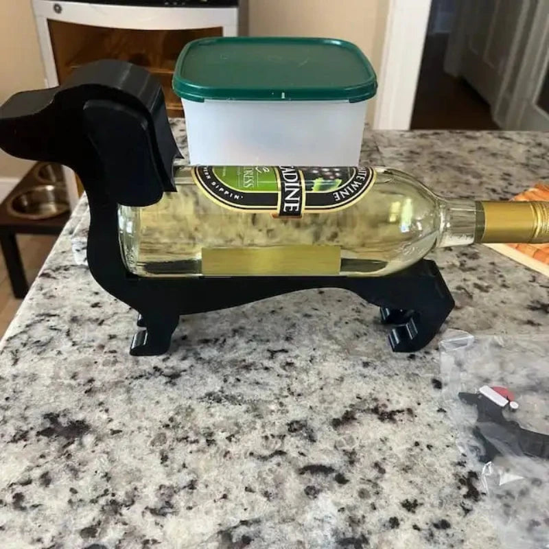 Suporte para Vinho Cachorro Salsicha
