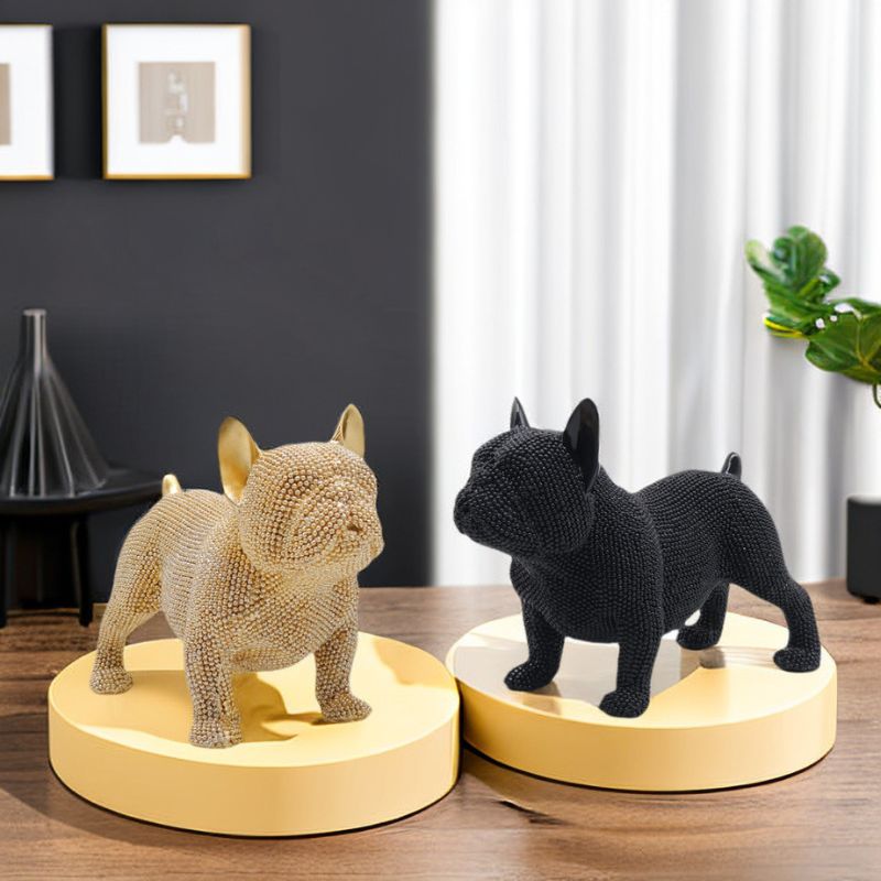 Estatueta Decorativa de Cachorro Texturizada