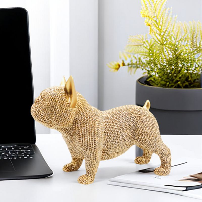 Estatueta Decorativa de Cachorro Texturizada